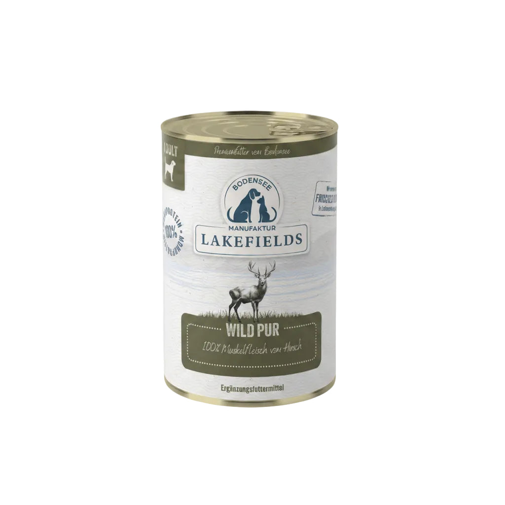 Lakefields Wild Pur 400 Gramm Dose Hirsch